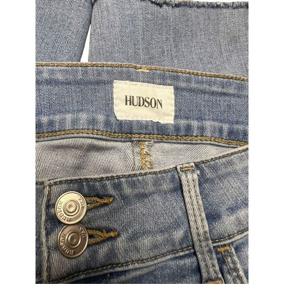 Hudson Women’s 31 Jeans Collin Midrise Bootcut Medium Wash Stretch Crop Denim - Picture 8 of 9